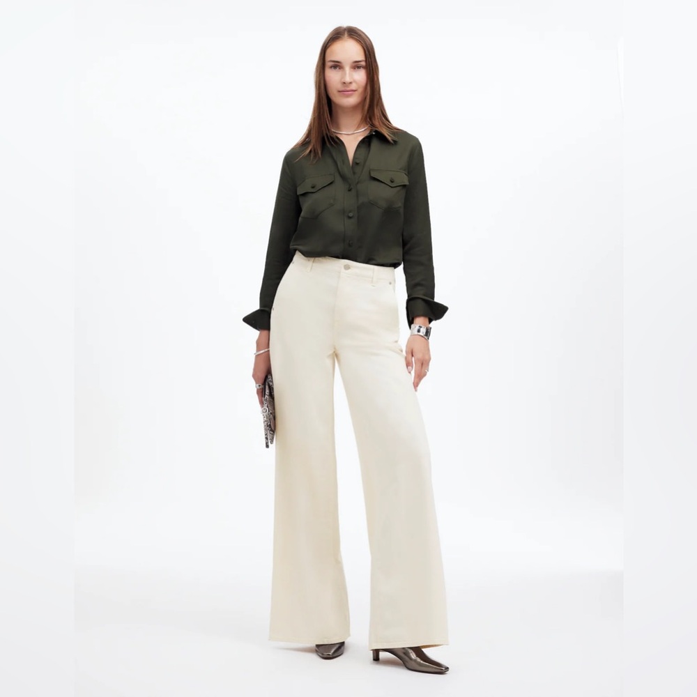 Madewell Womens Wide Sweep Denim Trousers NWT Size 23